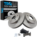 TRQ Rotor Brake Pad Ceramic Front or Rear Kit for Buick Cadillac Chevy