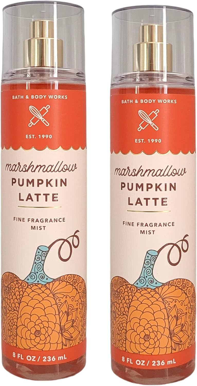 Marshmallow Pumpkin Latte Fine Fragrance Mists Pack of 2 Bottles