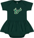 Baby Girls Picot Bodysuit Dress with Team Logo - Multiple Colors