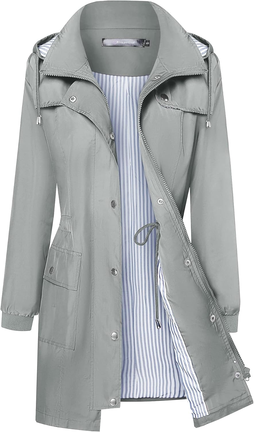 Bloggerlove Lightweight Waterproof Rain Jacket for Women Outdoor