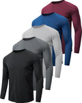 Long Sleeve Shirts for Men 7 Pack UPF 50+ Quick Dry Workout Tees