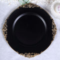 13 in Black Gold Baroque Charger Plates - Set of 24