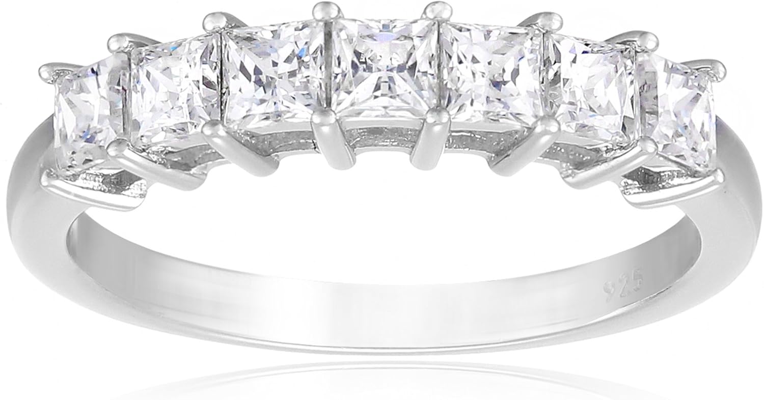 Platinum-Plated Sterling Silver Infinite Elements Ring Set