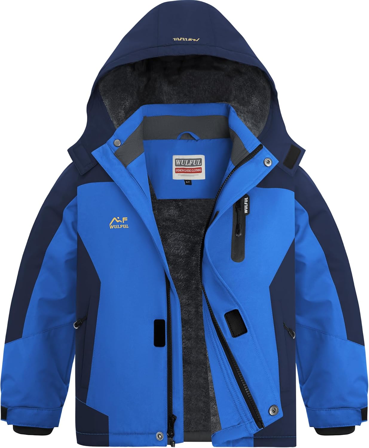 WULFUL Boy's Waterproof Ski Jackets for Warm Winter Fun