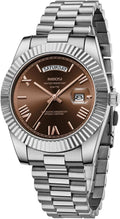 Men's Rose Gold and Silver Stainless Steel Watch - Classic Dress