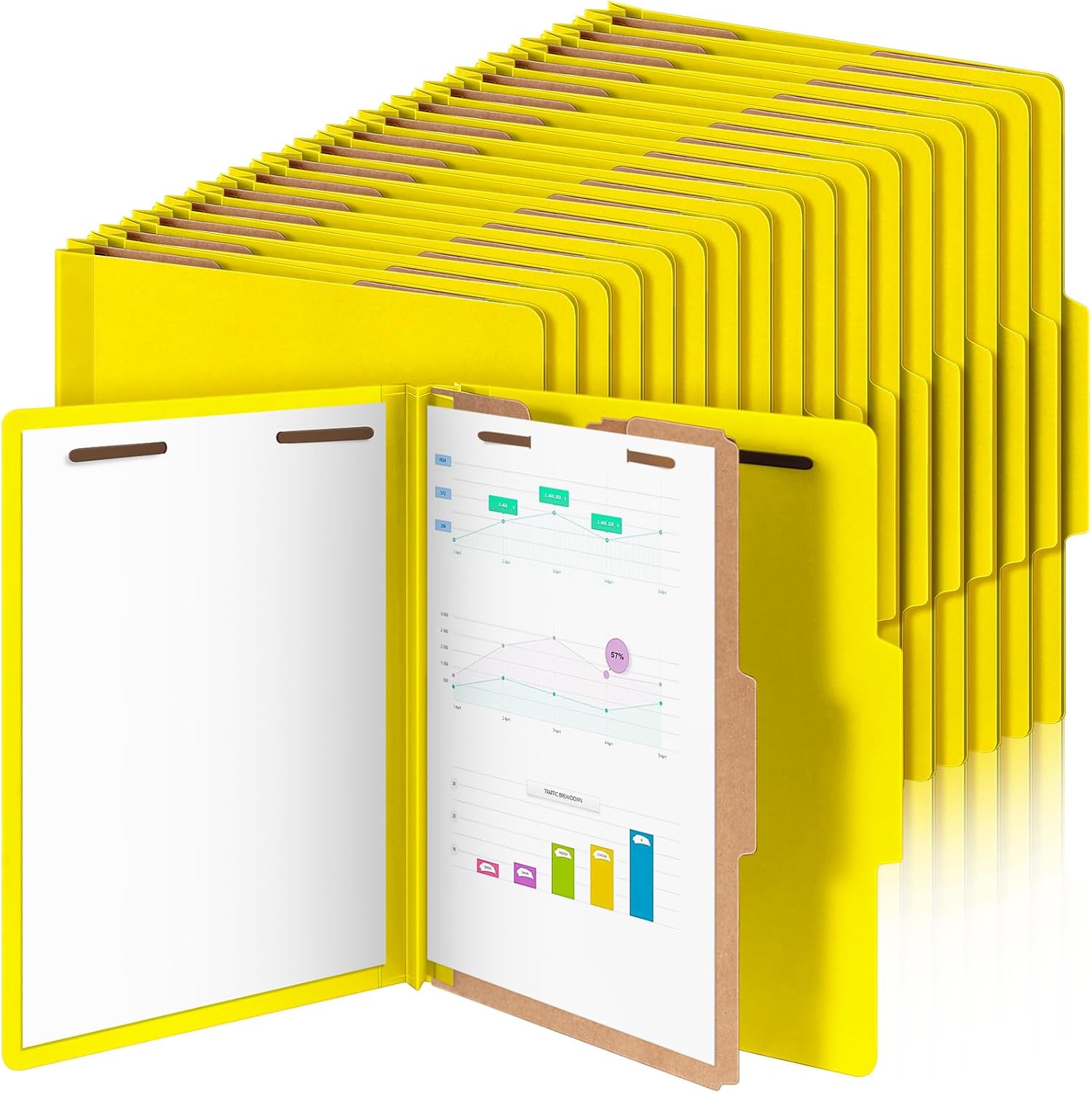 60 Pcs Classification Folders for Easy Document Organization
