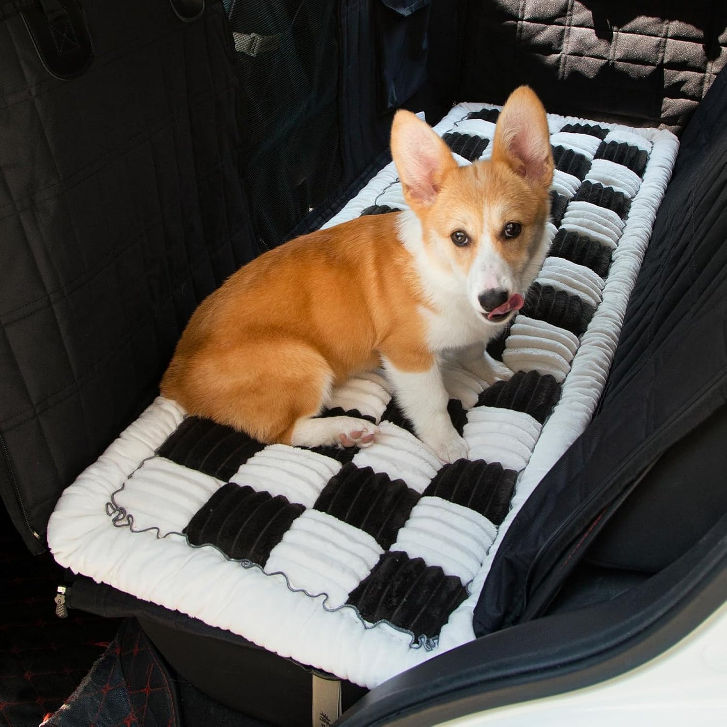 Large Dog Bed for Car Travel, Washable Non-Slip Mat 24.8x54 in