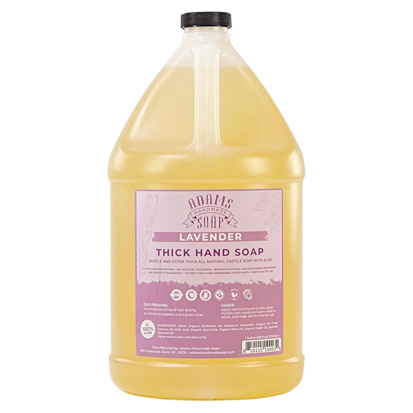 Thick Organic Castile Liquid Hand Soap Refill - Lavender Scent