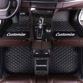 Custom Fit Car Floor Mats Full Coverage Leather Liners - Black White