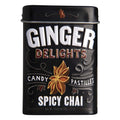 Ginger Delights Spicy Chai Ginger Candy - Long-Lasting Pocket Tin