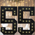 LOBOOM 4FT Black Marquee Number 55 - Giant Lighted Party Centerpiece