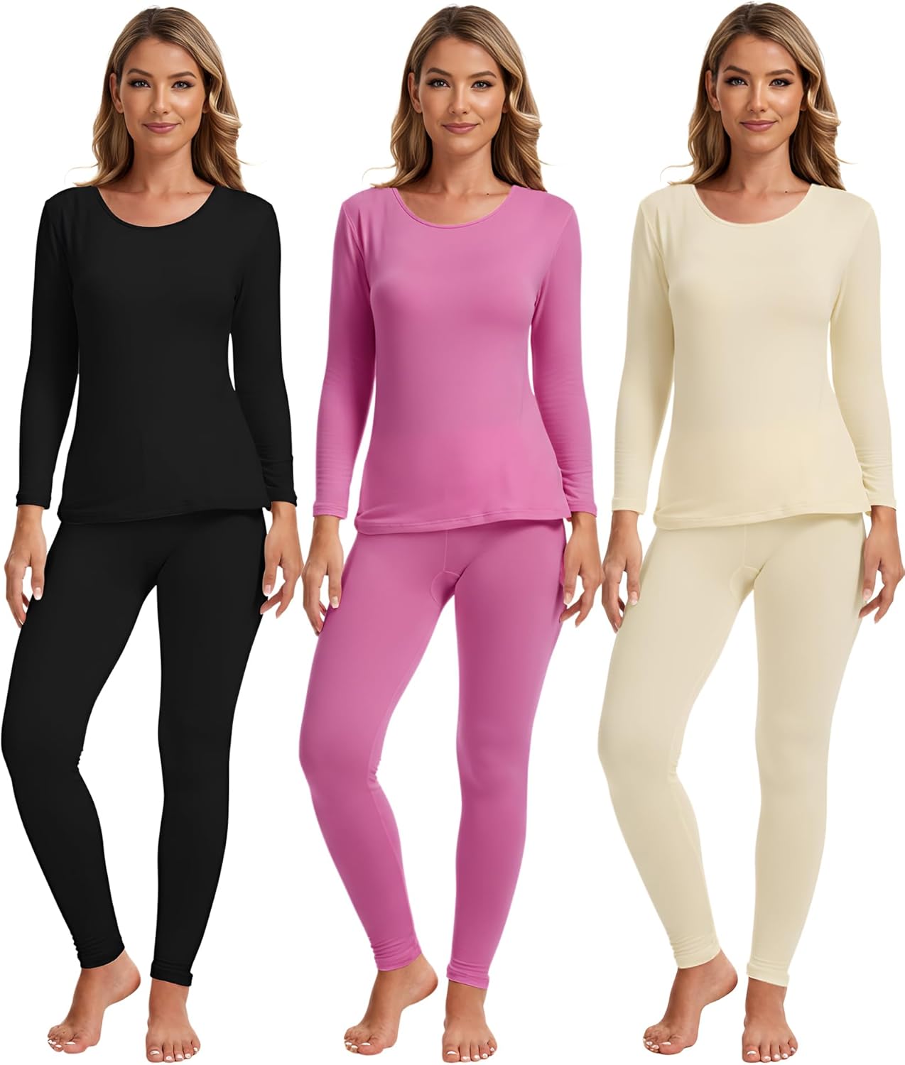 Patelai Thermal Underwear for Women - Fleece Lined Comfort