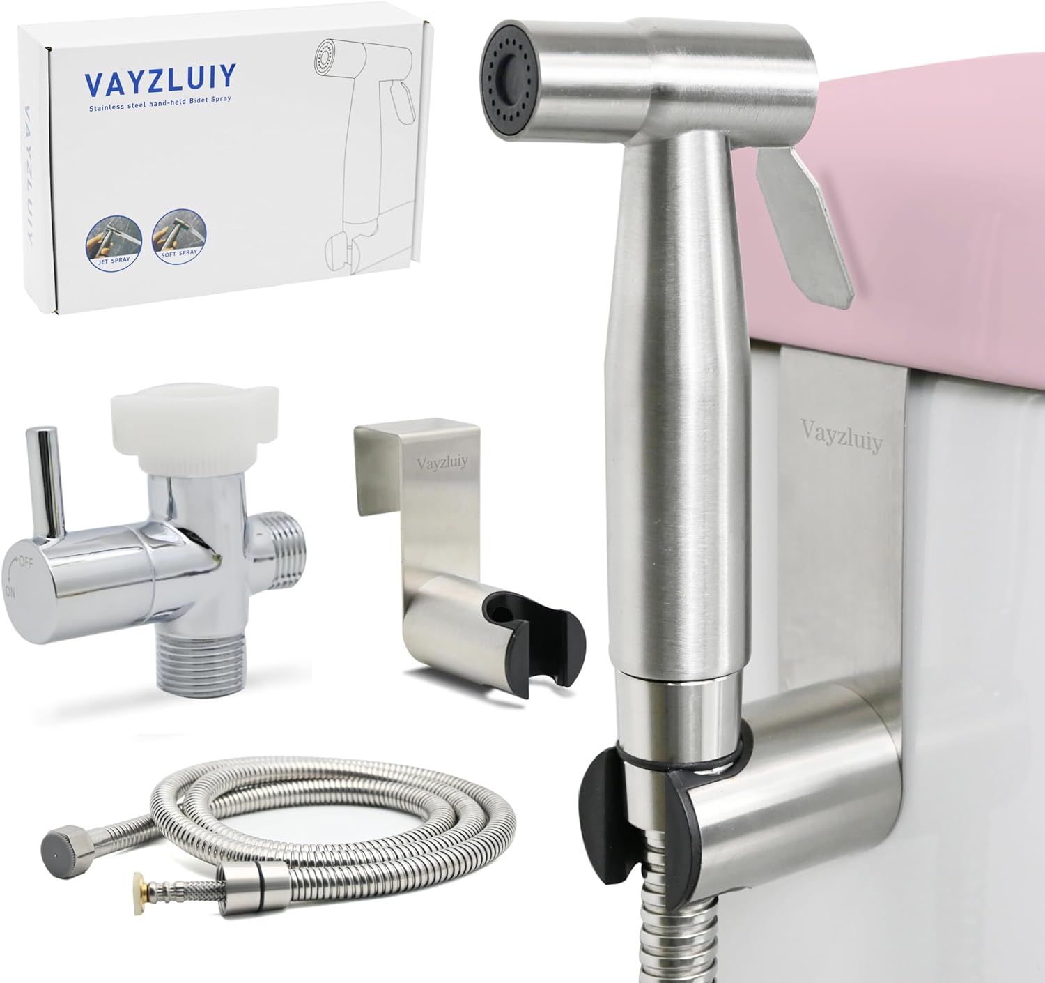 Adjustable Water Pressure Bidet Sprayer for Gentle Cleansing