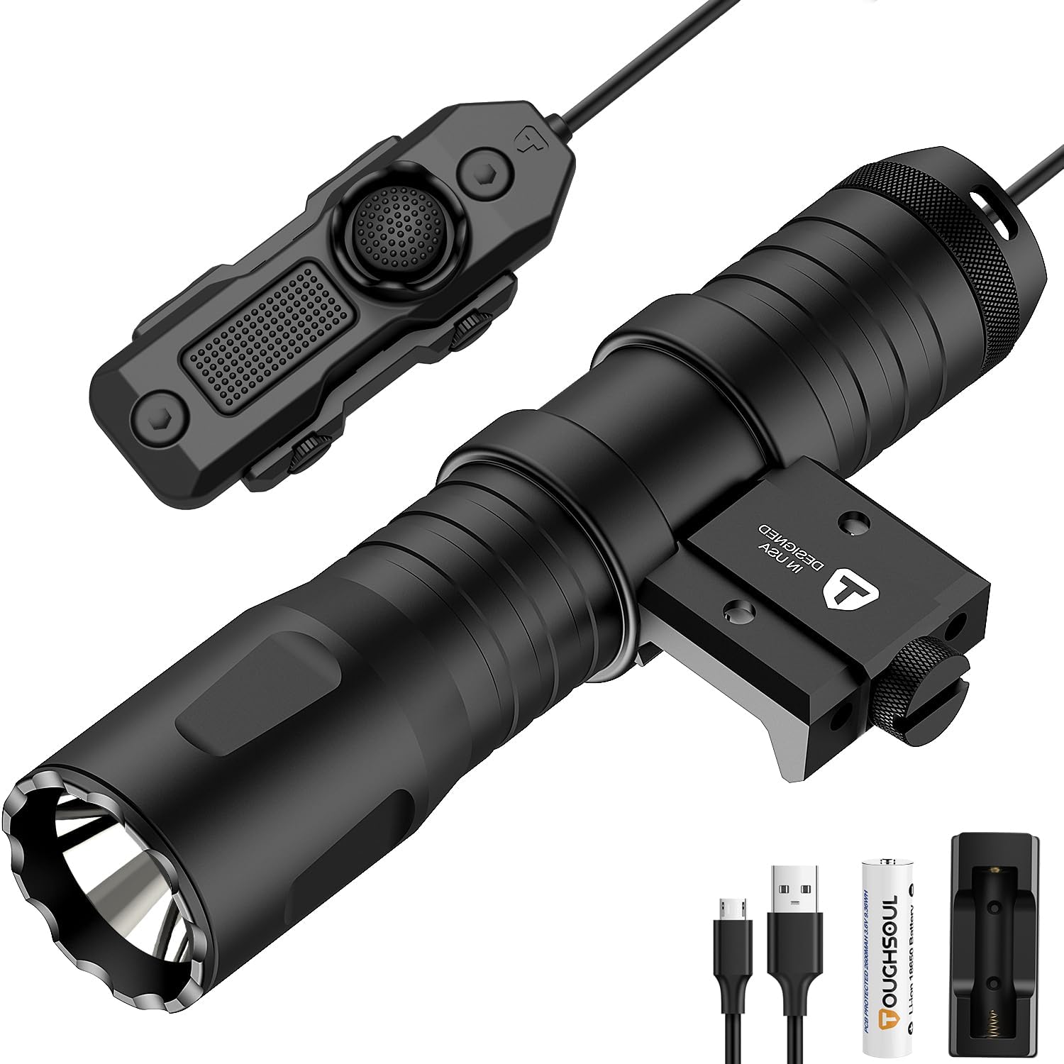 Mlok Picatinny Tactical Flashlight 1250 Lumens for Precision Use