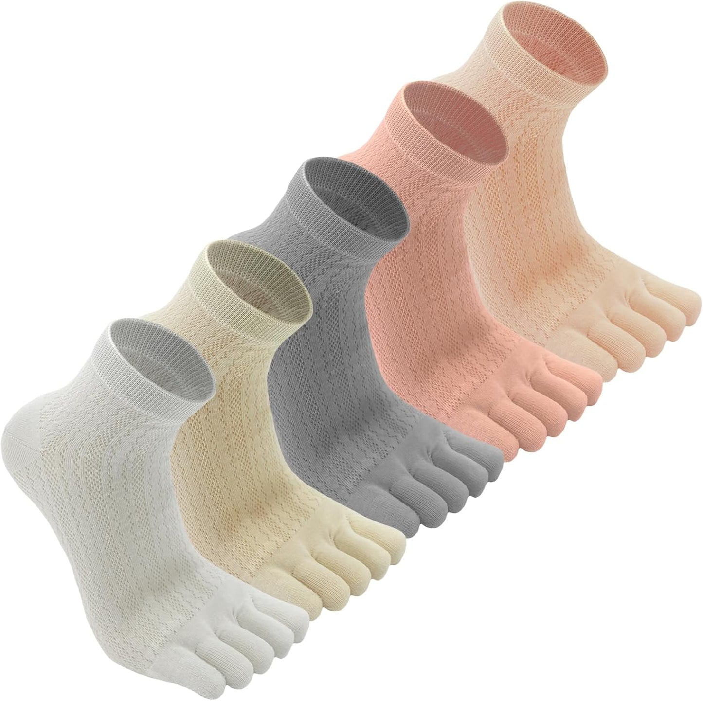 Sunolkie Comfort Cotton Toe Socks - Breathable & Stylish