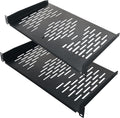 RIVECO 1U 19 Rack Shelves 2PCS - Vented 10in Depth for Servers