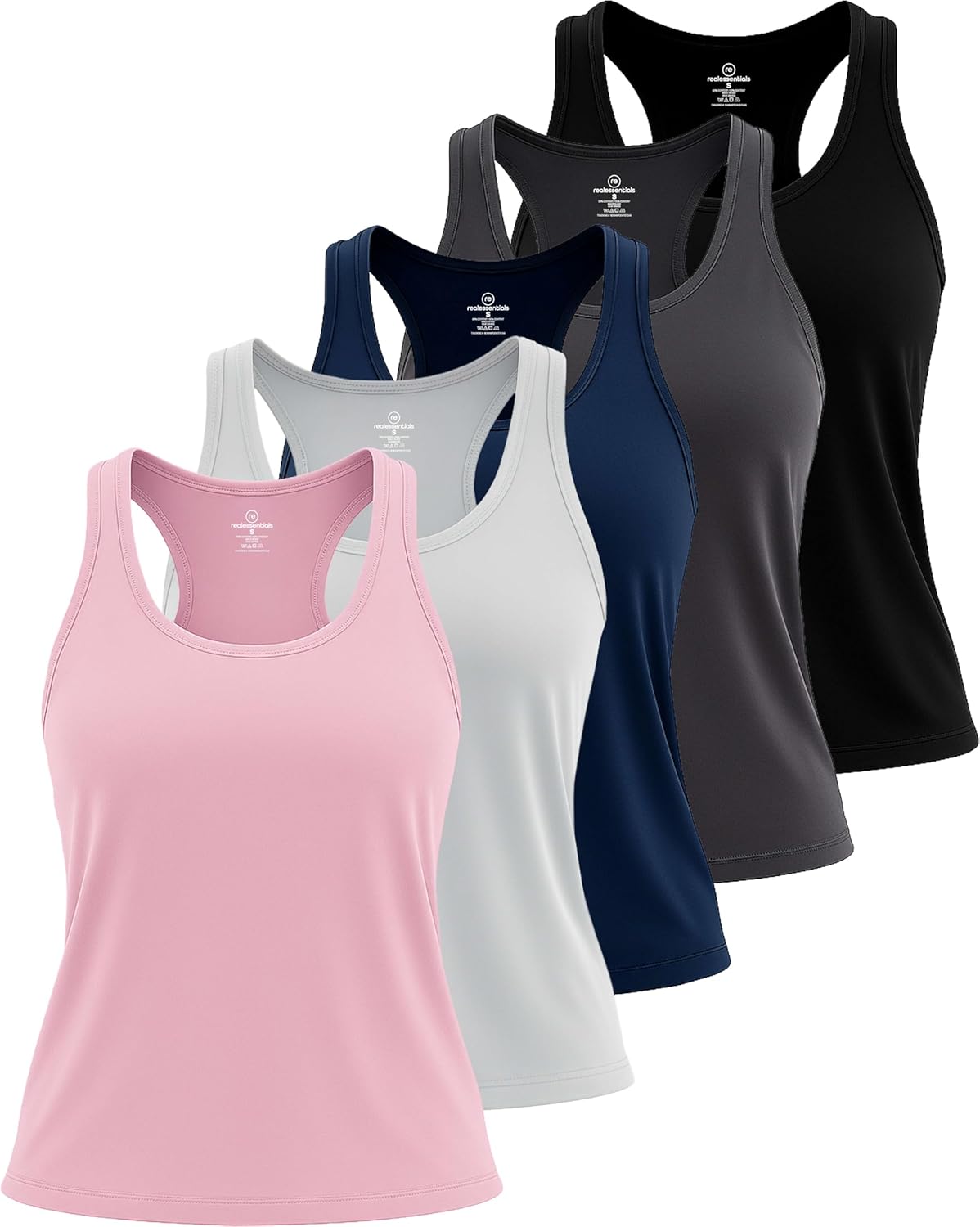 Real Essentials Women's Racerback Tank Tops for Activewear