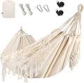 Double Hammock with Tassels and Mounting Straps - Heavy Duty 500 lb
