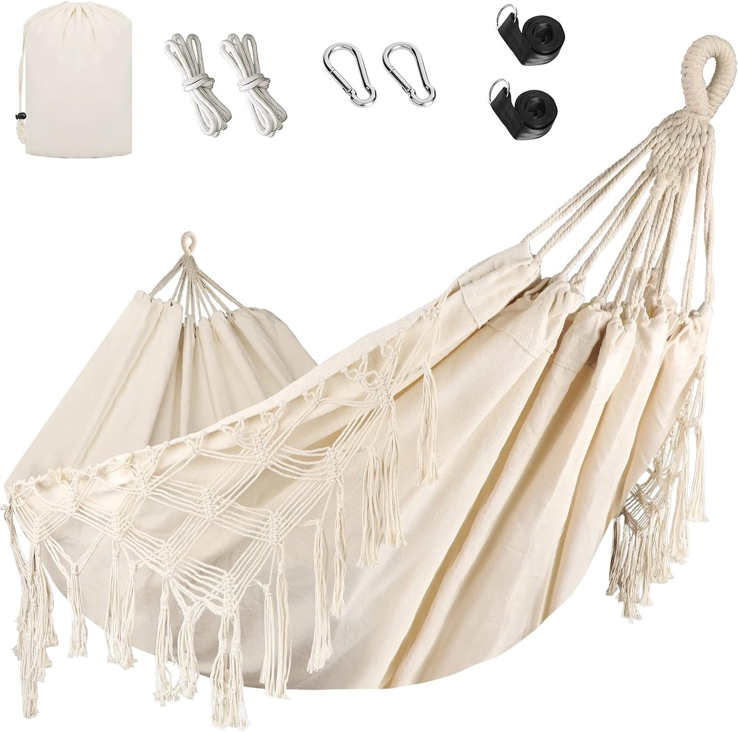 Double Hammock with Heavy Duty 500 lb Capacity for Relaxation