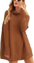 Oversized Ribbed Knit Turtleneck Tunic Sweater - Slouchy Fall Pullover