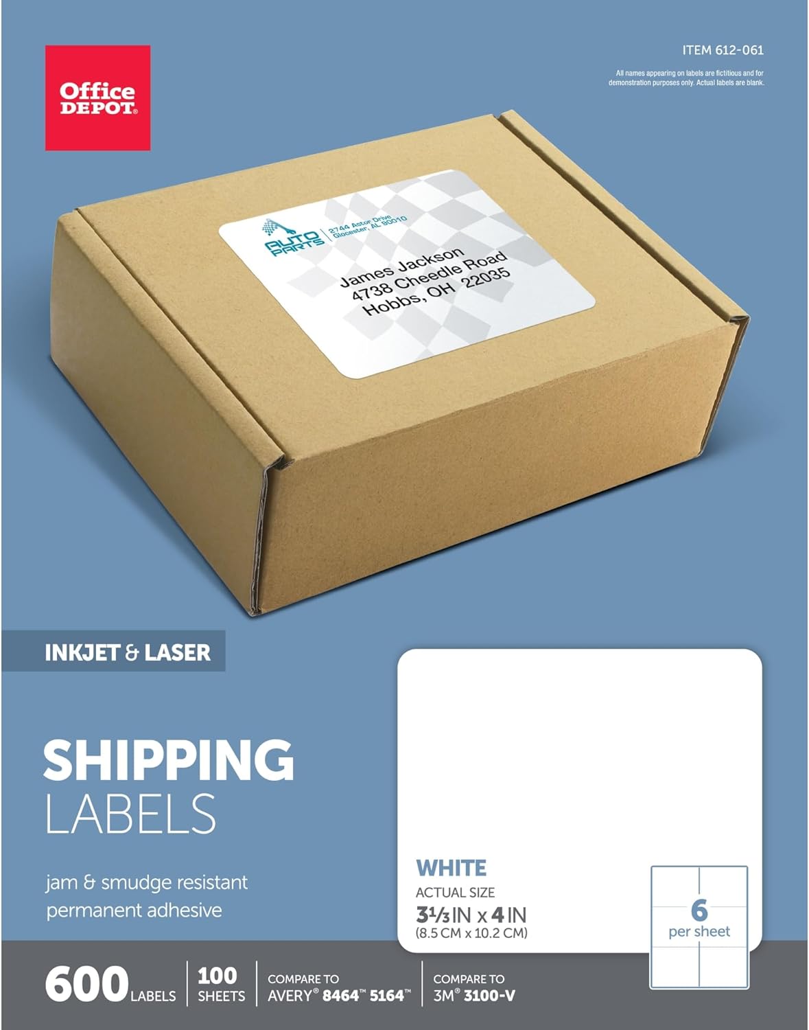 Effortless Labeling: Office Depot White Shipping Labels, 600 Count