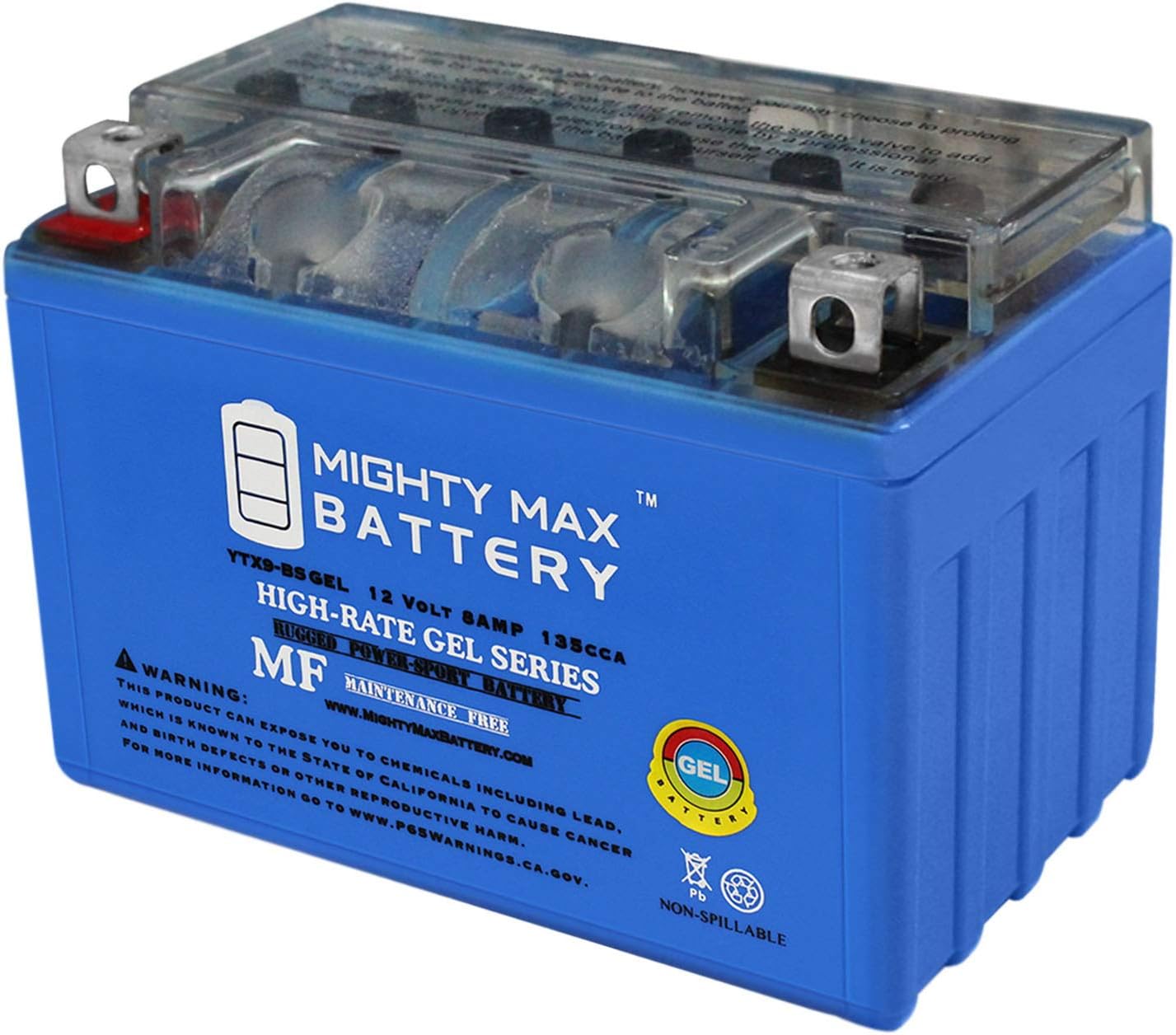 Mighty Max Battery YTX9-BS GEL - Reliable 12V 8AH Motorcycle Power