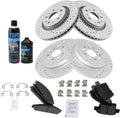Front & Rear Brake Pad & Rotor Kit Compatible with 2005-2009 Ford