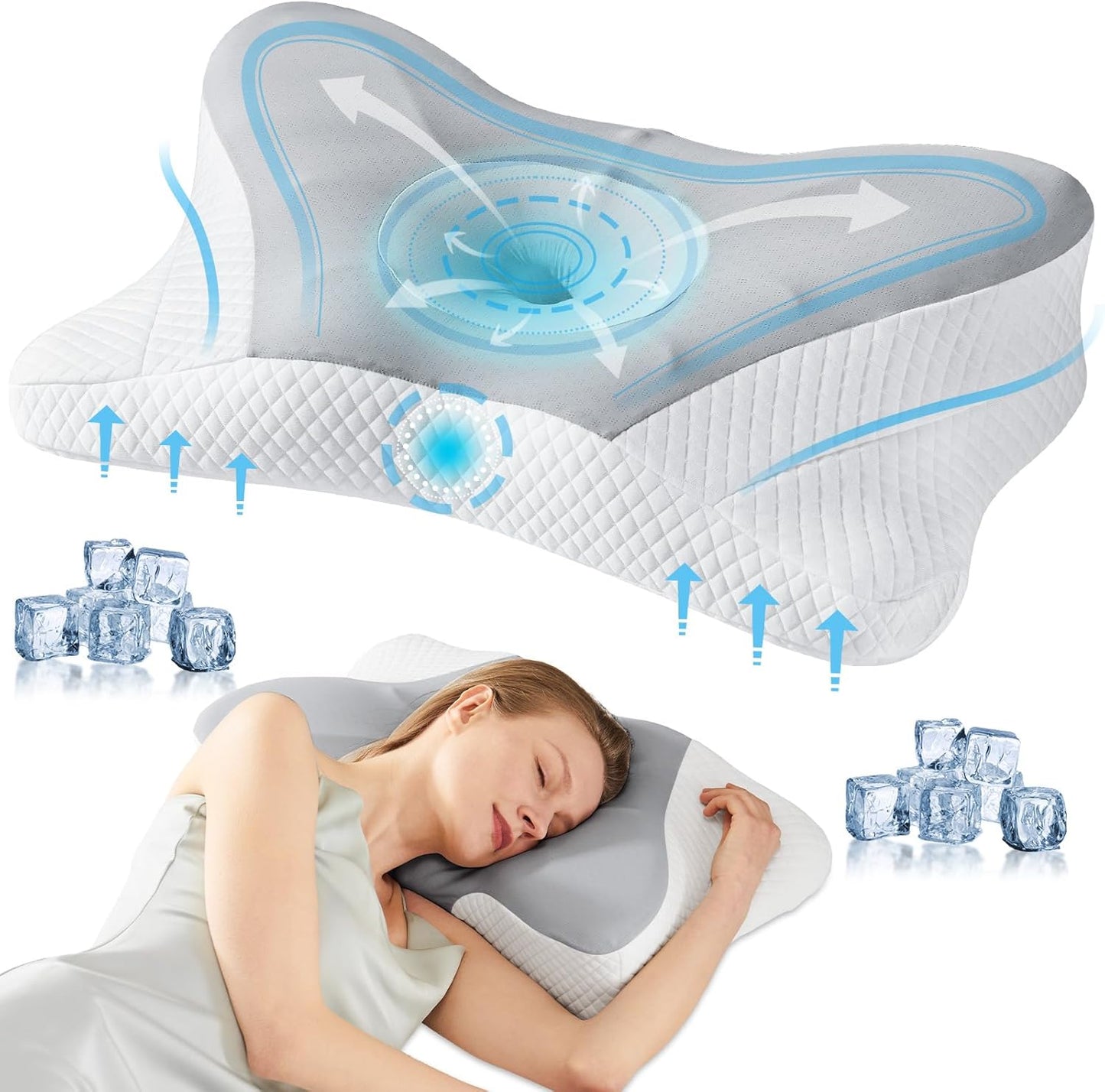 Smug Cervical Neck Pillow for Pain Relief and Comfort