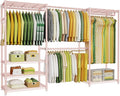 Ulif E1 Heavy Duty Closet Garment Rack - Adjustable 6-Tier Organizer