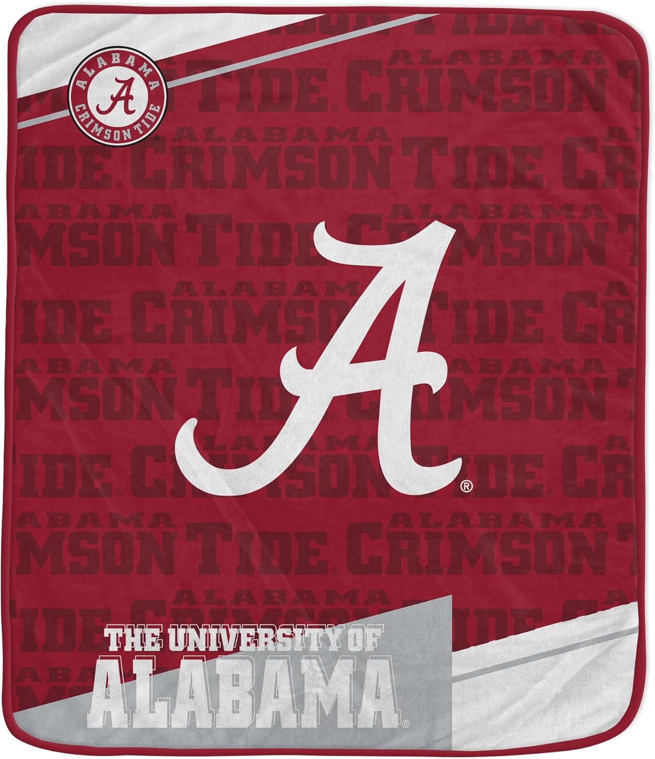NCAA Alabama Crimson Tide Diagonal Ghost Ultra Soft Blanket