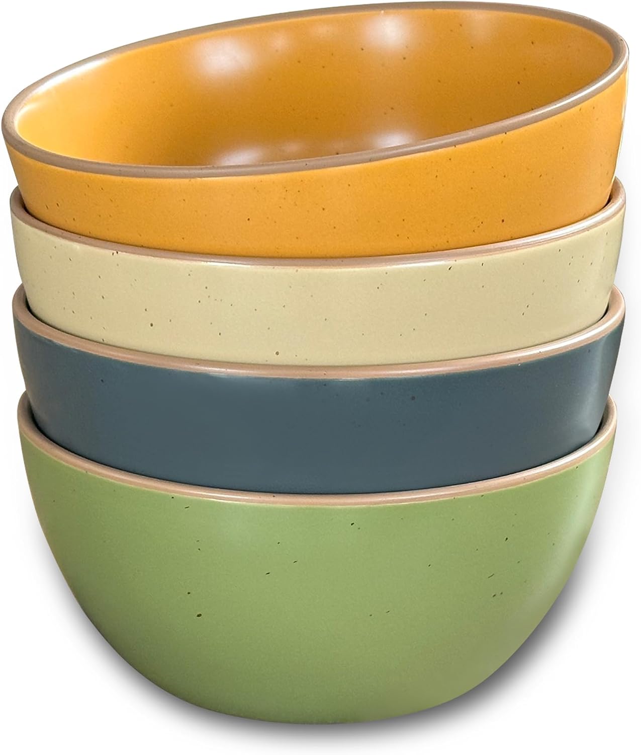 Mora Ceramic Artisan Matte Bowls Set of 4 for Mindful Eating