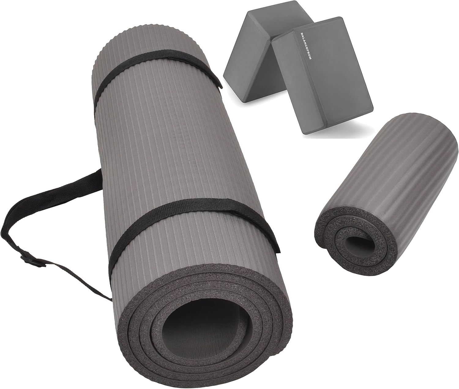 Extra Thick Anti-Tear Yoga Mat - Knee Pad + Blocks Available