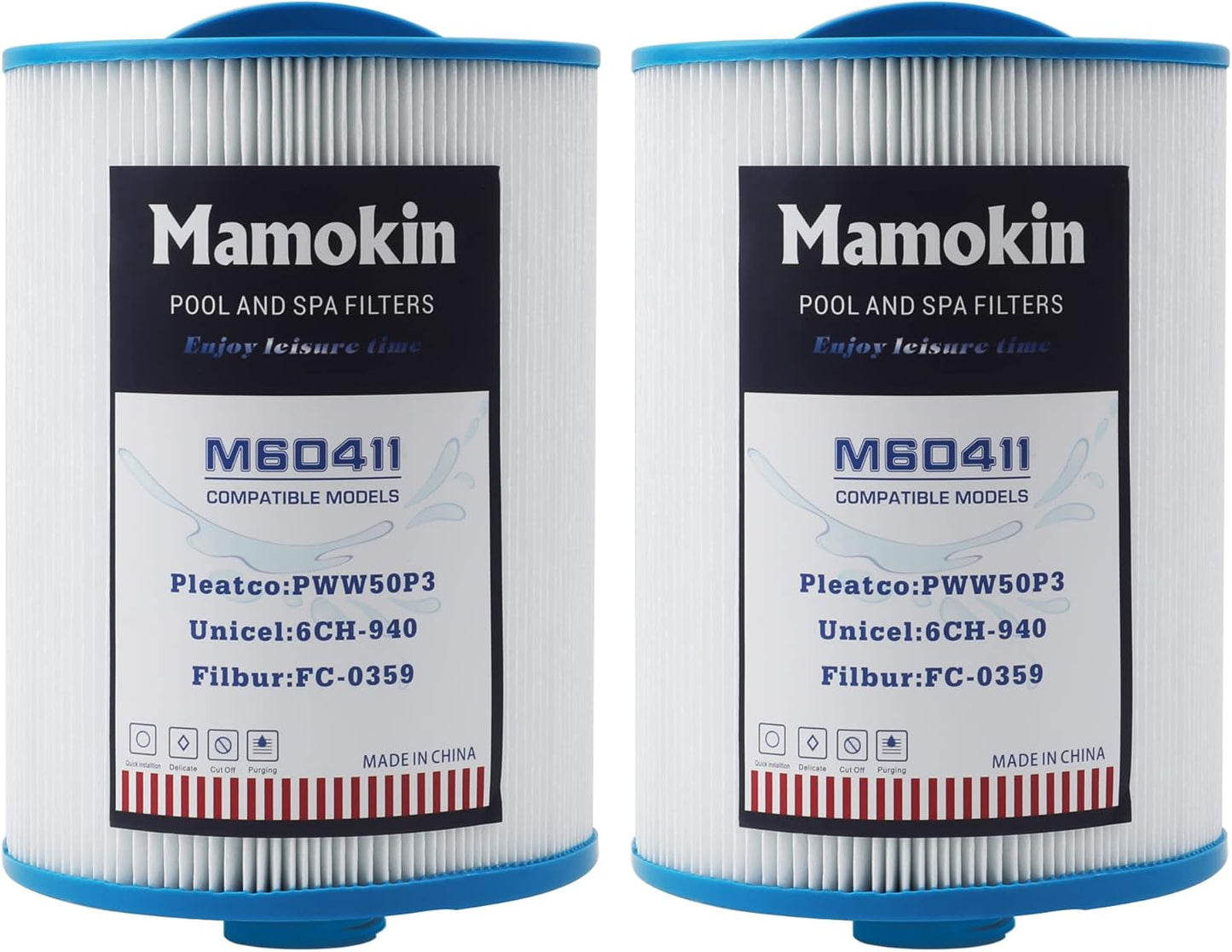 PWW50 Spa Filter 2 Pack for Hot Tubs and Spas by Mamokin