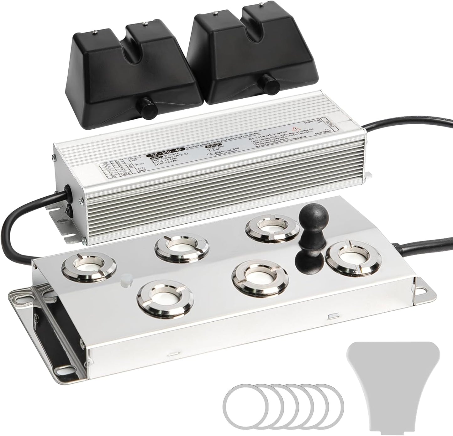 Ultrasonic Fogger 6 Heads for Pond, Greenhouse, and Lawn Use