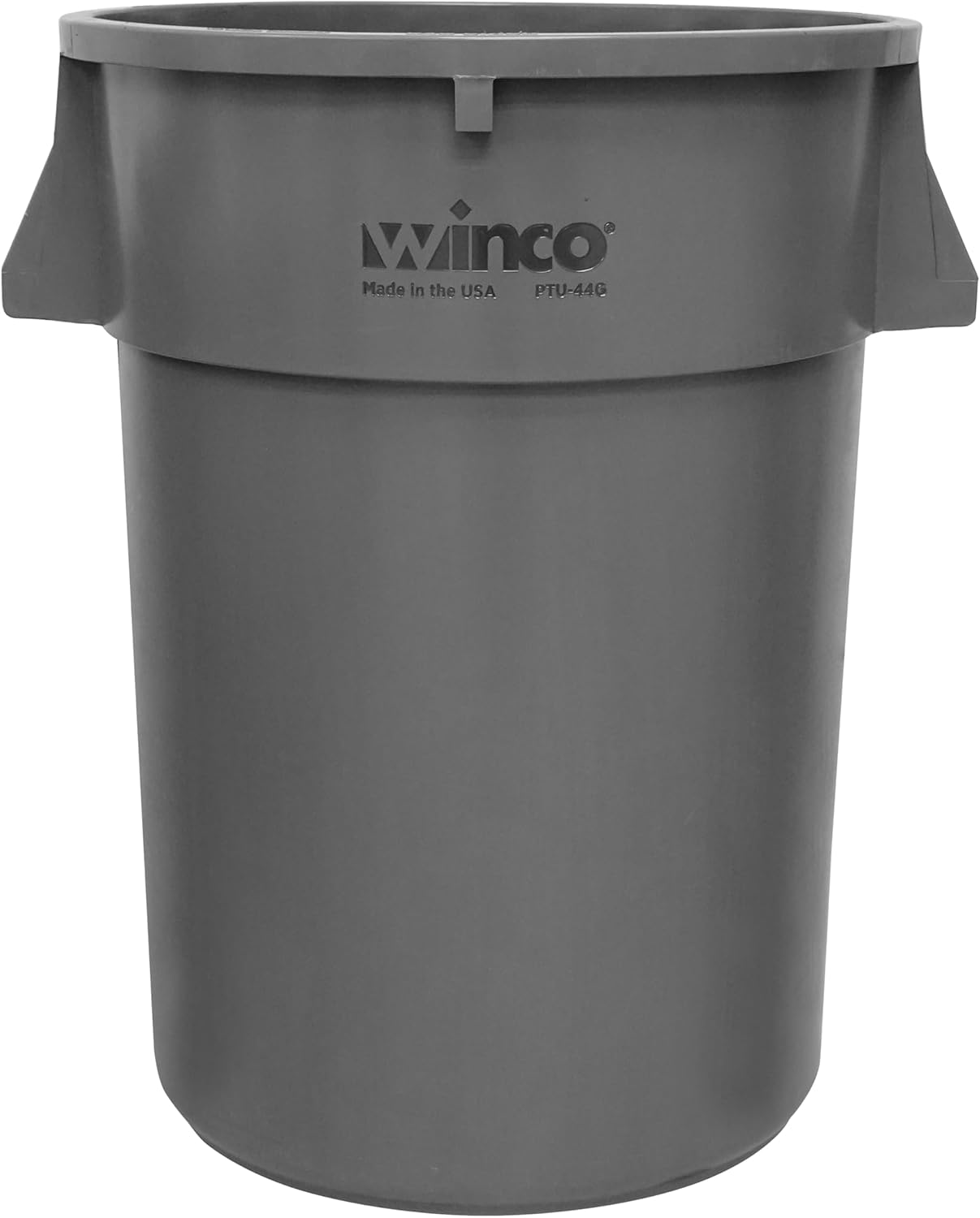 Heavy-Duty Round Waste Container for Commercial Use, 44 Gallon