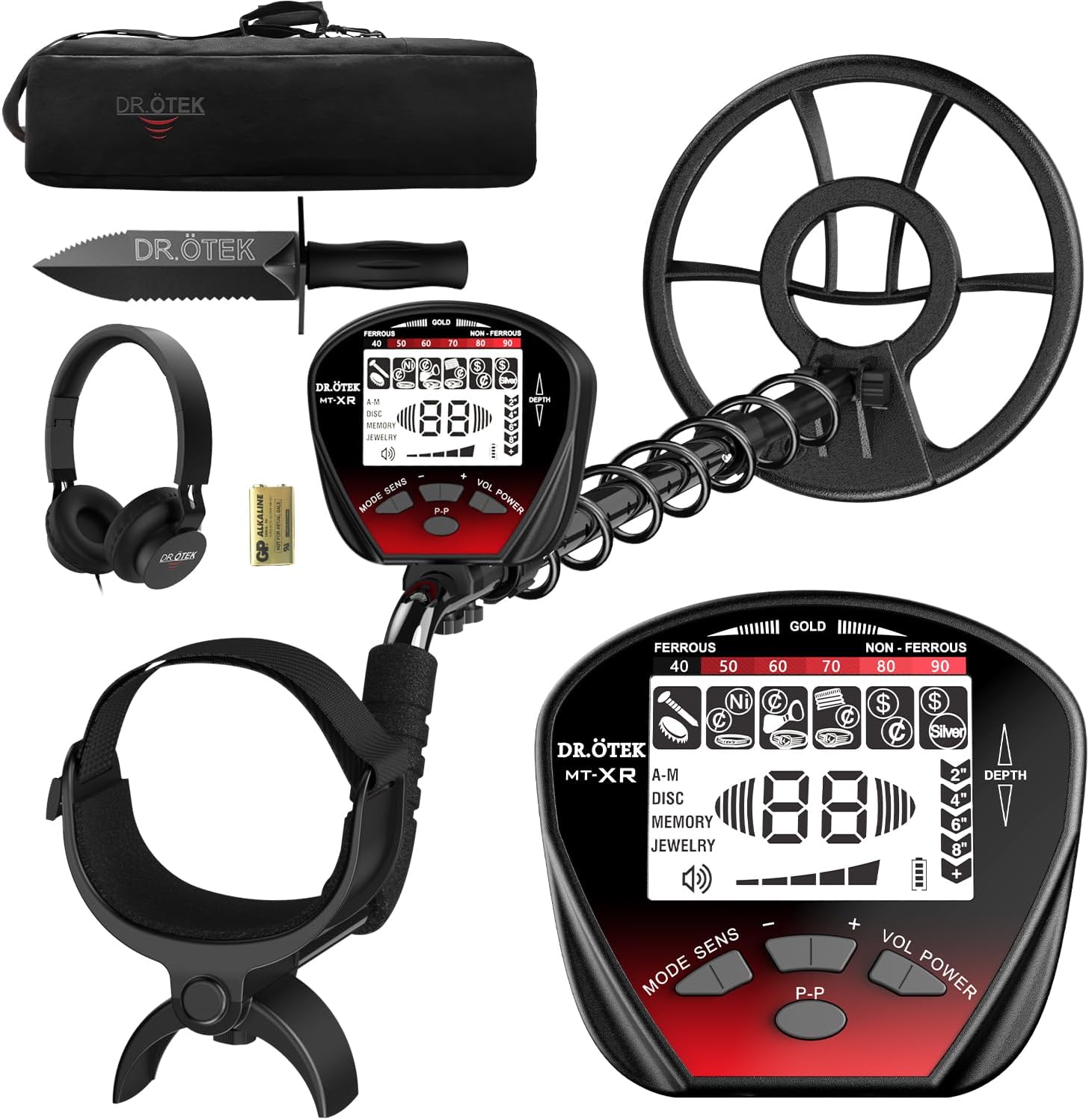 Professional Gold Detector Kit with Waterproof 10in Coil