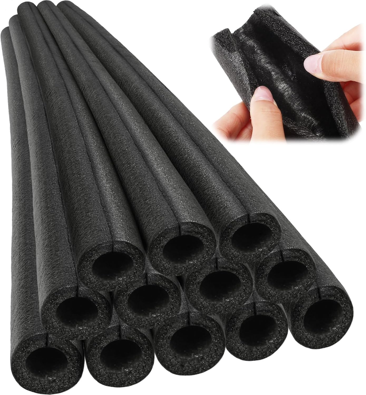 12 Pcs Foam Pipe Insulation for Winter Freeze Protection