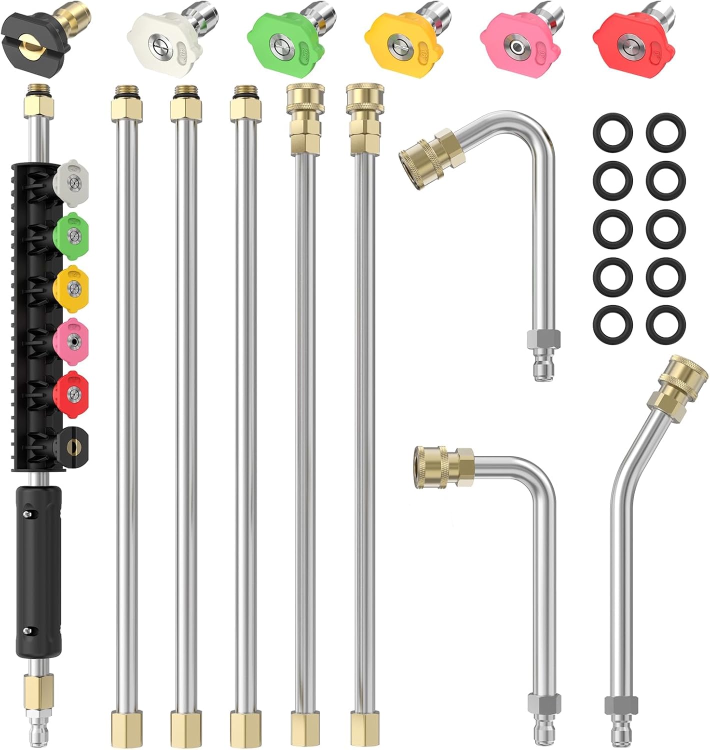 Sealegend 8FT Gutter Cleaning Wand - 6 Spray Tips, 3 Attachments, 4000 PSI