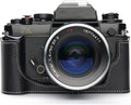 Genuine Leather Half Camera Case for Nikon FA Black - Handmade Fit