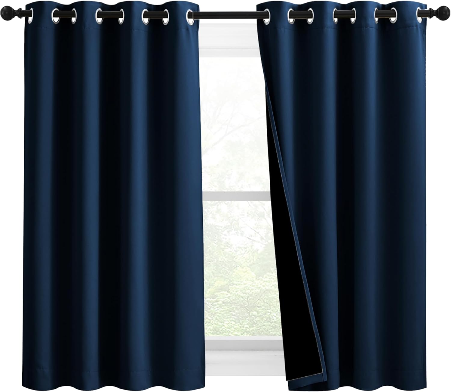 NICETOWN Blackout Curtains for Bedroom, Moroccan Blue Drapes