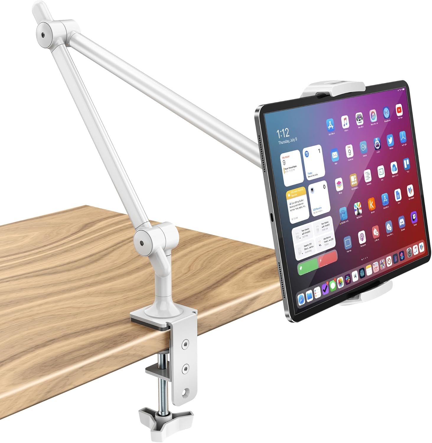 Adjustable iPad Stand Holder for Desk & Bed with 360 Rotation