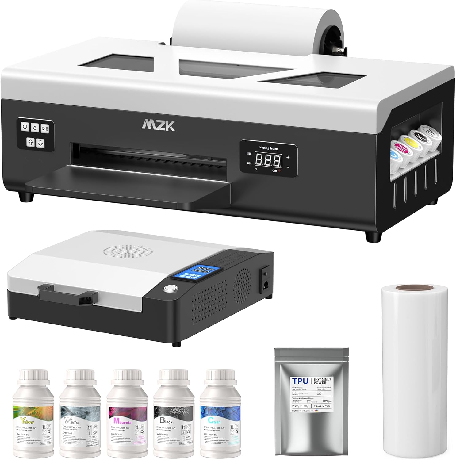 DTF T-Shirt Printer with White Ink System