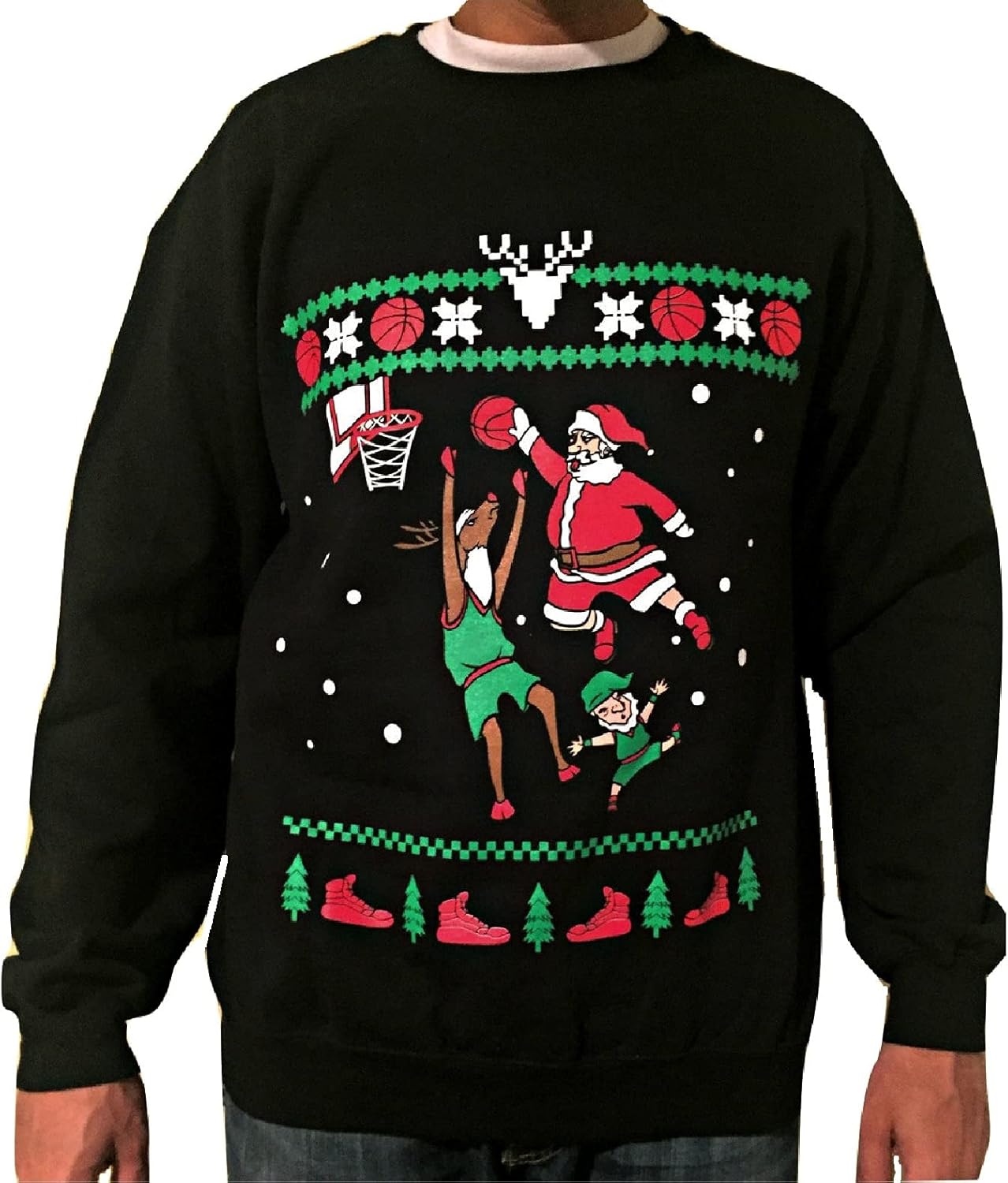 Ugly Christmas Sweatshirt - Dunking Santa!