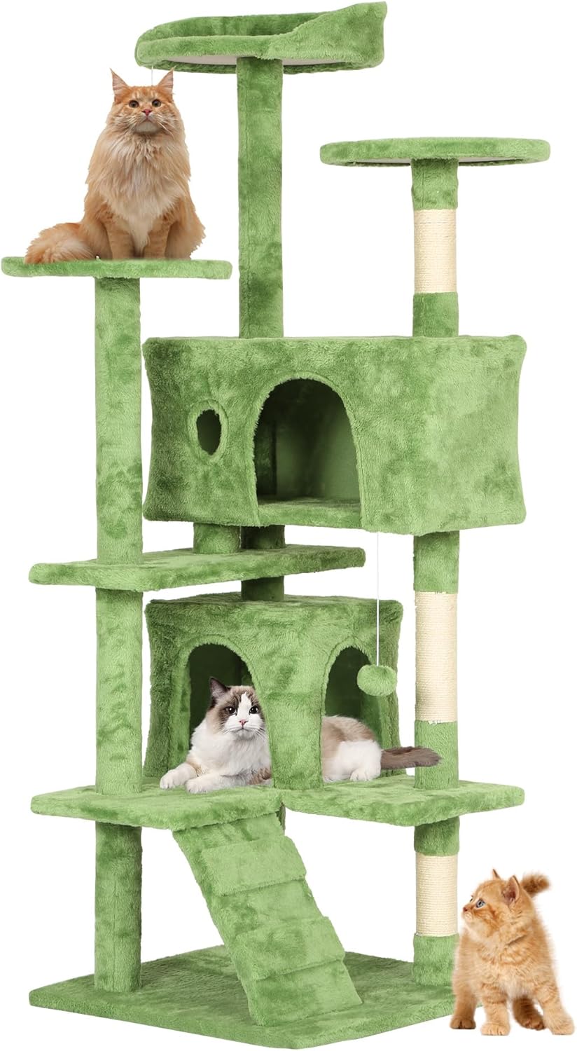 BestPet 54in Cat Tree Tower for Indoor Cats with Fun Toys