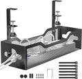 Under Desk Cable Management Tray No Drill Clamp Mount - Tidy Desk