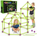 Glow In The Dark Fort Building Kit for Kids - Creative STEM Play Set