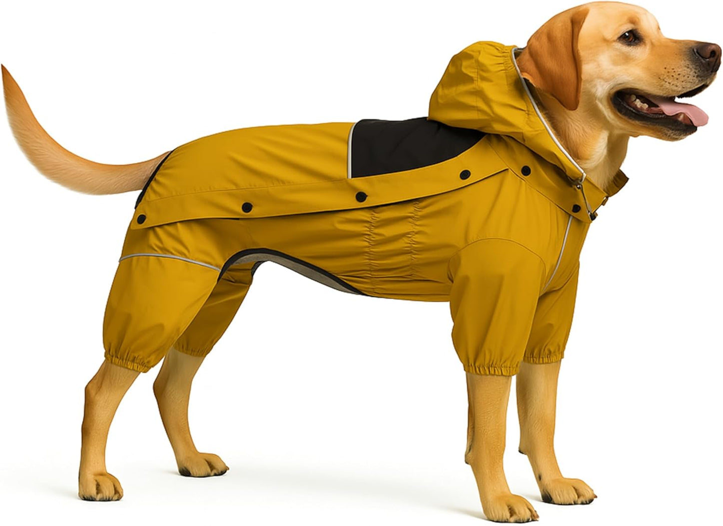 Fleece-Lined Dog Raincoat for Ultimate Cold-Weather Protection