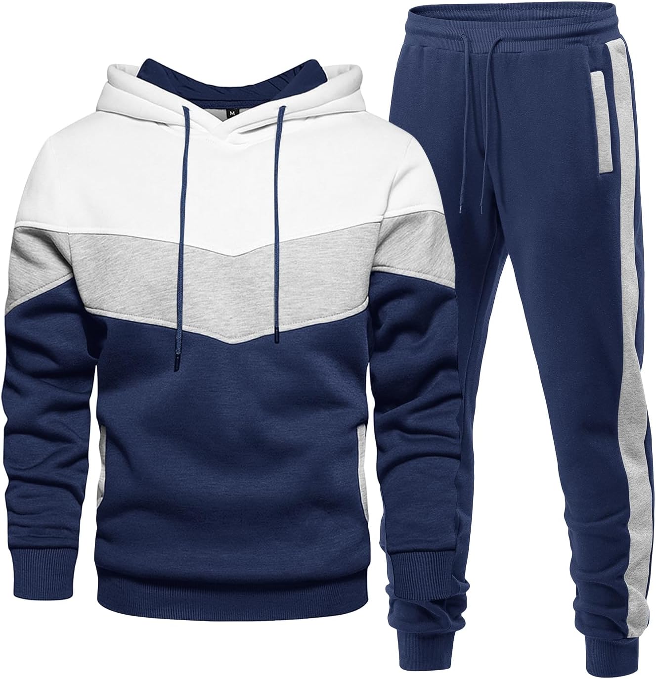 Men's Hoodie Tracksuit 2 Pieces Set for Athletic Comfort