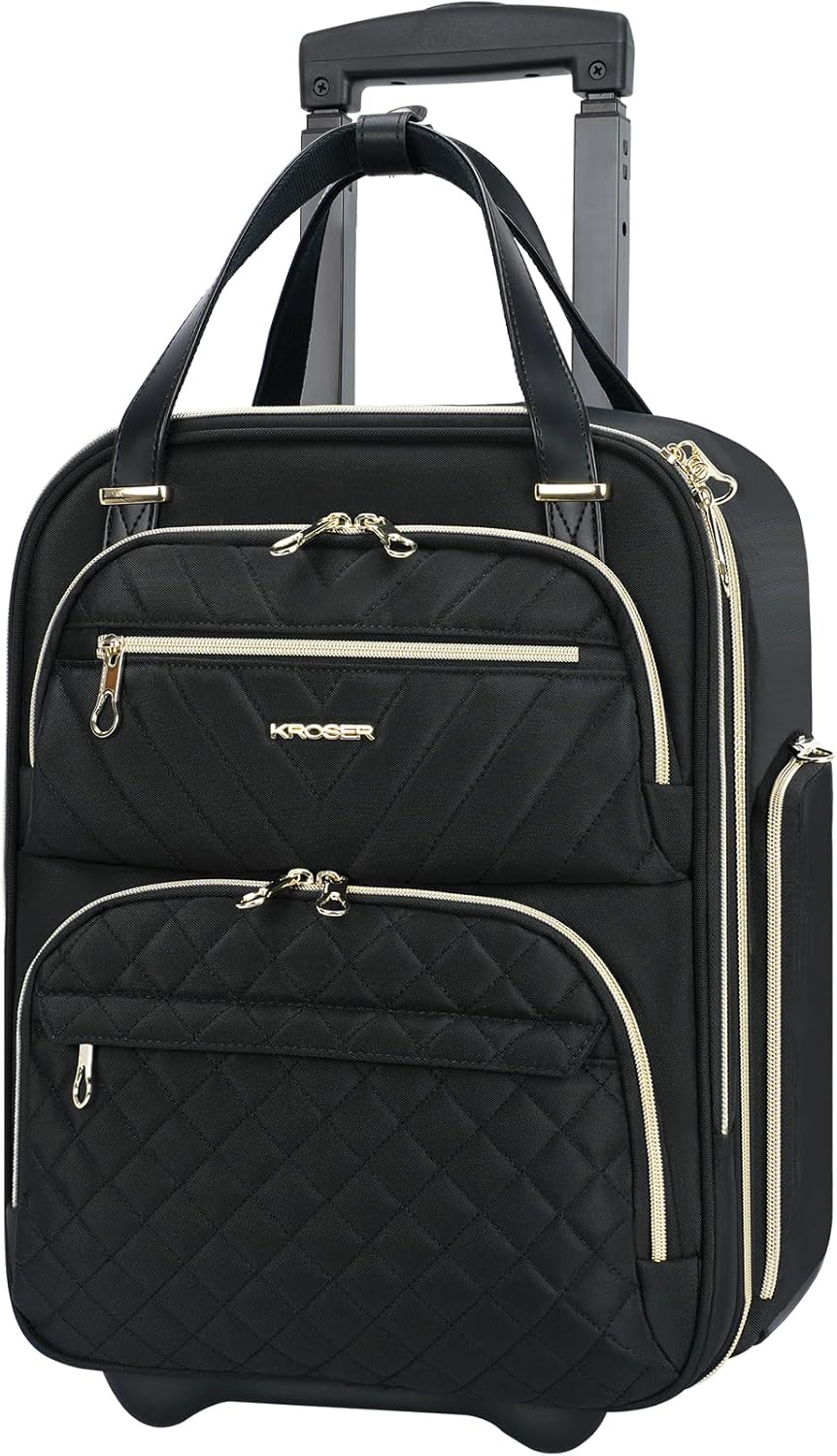 KROSER Carry On Underseat Multi-functional Overnight Suitcase