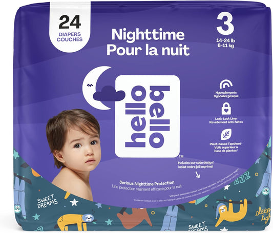 Hello Bello Size 3 Premium Overnight Diapers - Ultra Absorbent & Soft!